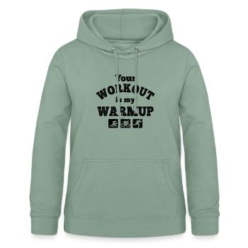 Laufen Schwimmen Radfahren Triathlon - Frauen Hoodie - Graugrün - Vorne - AI Model Female 172 light (172cm)