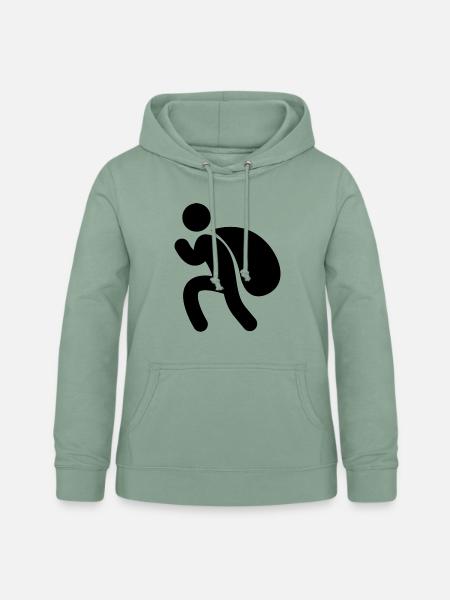 Dieb 1 - Frauen Hoodie - Graugrün