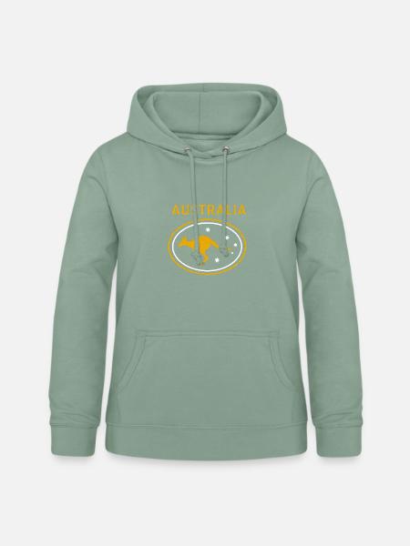 Australia - Australien - Down Under - Känguru - Frauen Hoodie - Graugrün