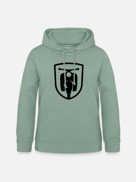 Moped Schwalbe Wappen - Frauen Hoodie - Graugrün