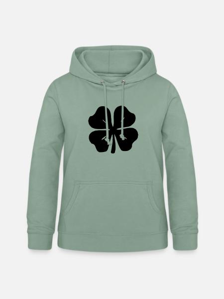 kleeblatt - Frauen Hoodie - Graugrün
