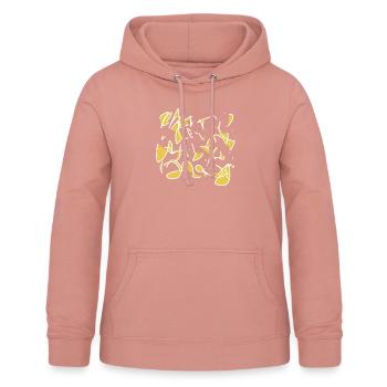 Kalligrafie weiss, Kandinski, Miro - Frauen Hoodie - Altrosa - Vorne - AI Model Female 172 light (172cm)