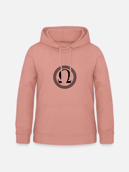 Griechisch Omega Schlicht - Frauen Hoodie - Altrosa