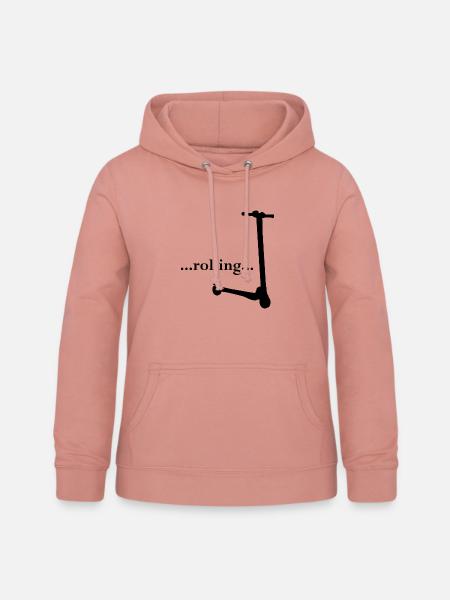 E-Scooter Roller Scooter - Frauen Hoodie - Altrosa