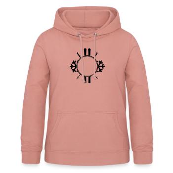 Ski - Abzeichen - Frauen Hoodie - Altrosa - Vorne - AI Model Female 172 light (172cm)