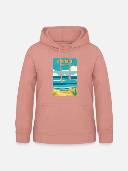 Borkum - Frauen Hoodie - Altrosa