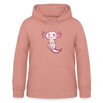 Axolotl Süß - Frauen Hoodie - Altrosa - Vorne - AI Model Female 172 light (172cm)