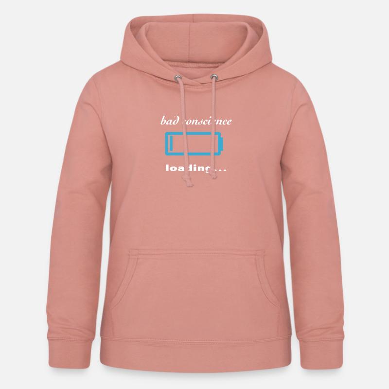 bad conscience loading... - Women's Hoodie - dusky rose
