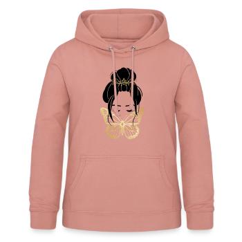 Schweigen ist Gold - Frauen Hoodie - Altrosa - Vorne - AI Model Female 172 light (172cm)