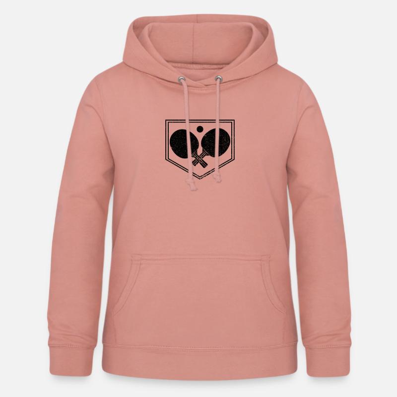 Table Tennis Table Tennis Racket - Women's Hoodie - dusky rose