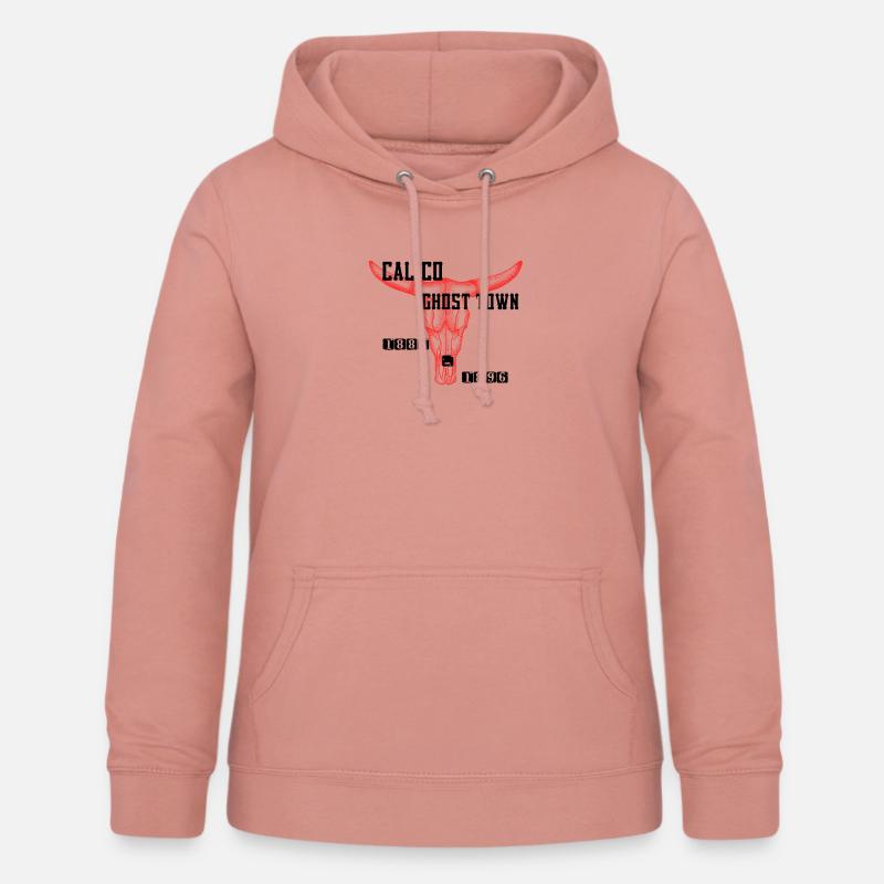 Calico Spøgelsesby - Dame hoodie - gammelrosa