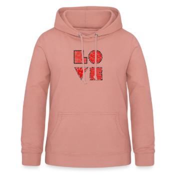 Love - Women's Hoodie - dusky rose - Front - AI Model Female 172 light (172cm)