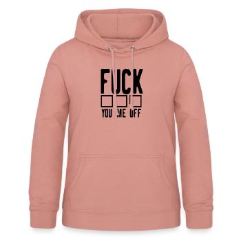Provocation provocatrice Provoquer Fuck - Sweat à capuche Femme - rose poudré - Devant - AI Model Female 172 light (172cm)