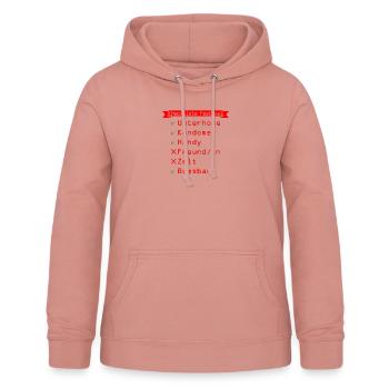 Checklist · Party · Festival Gift - Women's Hoodie - dusky rose - Front - AI Model Female 172 light (172cm)