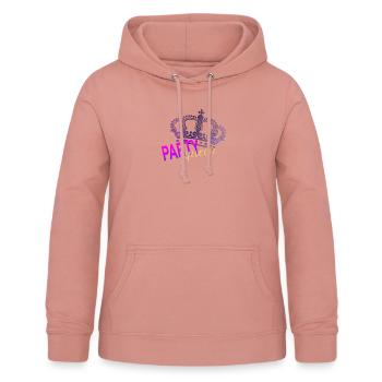reine du parti - Sweat à capuche Femme - rose poudré - Devant - AI Model Female 172 light (172cm)