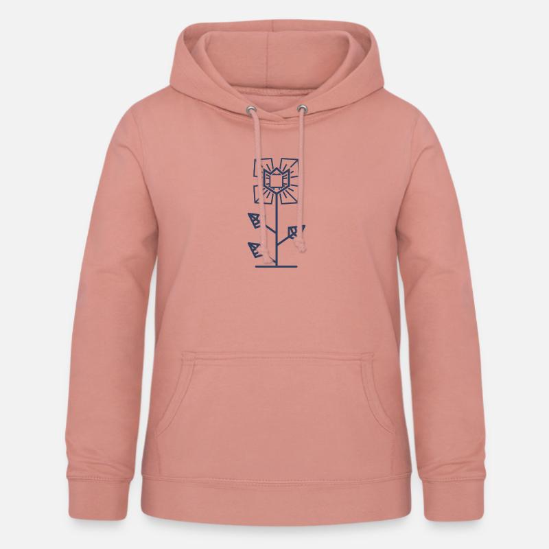 Flower Power - Sweat à capuche Femme - rose poudré