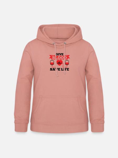 Blutspende Blutspenden Blutspender - Frauen Hoodie - Altrosa