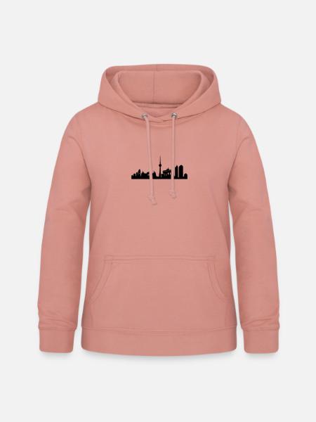 Berlin Skyline - Frauen Hoodie - Altrosa