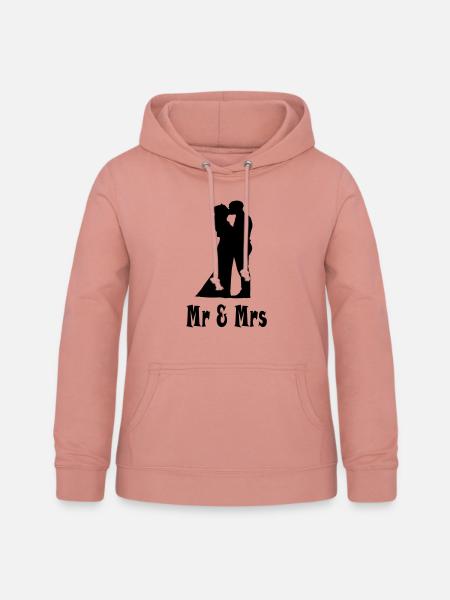 Mr Mrs - Frauen Hoodie - Altrosa