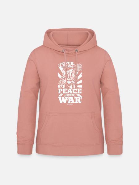 Frieden Liebe Statement - Frauen Hoodie - Altrosa