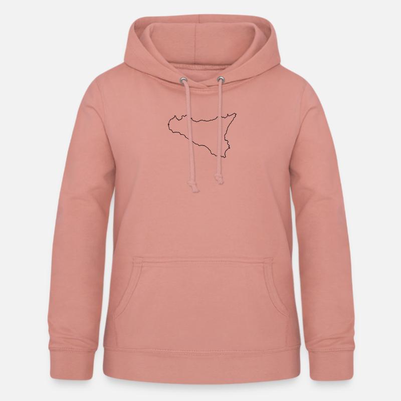 sicile - Sweat à capuche Femme - rose poudré