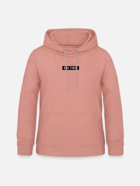 God First - Frauen Hoodie - Altrosa