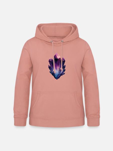 Mystical Crystal Cluster - Frauen Hoodie - Altrosa