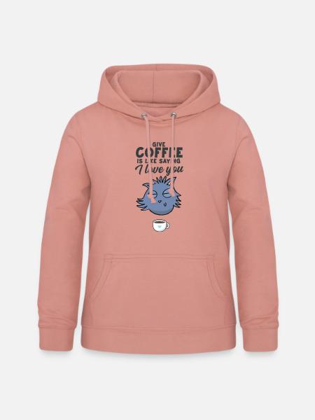 Kaffeeliebe - Frauen Hoodie - Altrosa