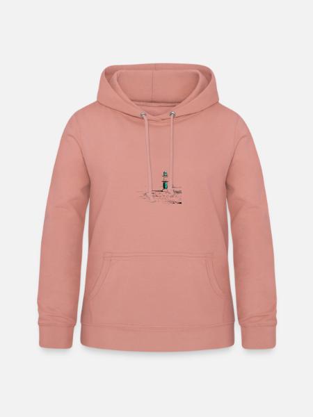 Leuchtturm 14,Strand,Meer,Warnemünde,Design,trend - Frauen Hoodie - Altrosa
