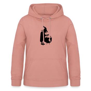 sorcière - Sweat à capuche Femme - rose poudré - Devant - AI Model Female 172 light (172cm)