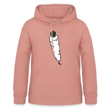 Radish radis - Women's Hoodie - dusky rose - Front - AI Model Female 172 light (172cm)