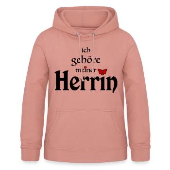 Herrin Domina Sklave Spruch - Frauen Hoodie - Altrosa - Vorne - AI Model Female 172 light (172cm)