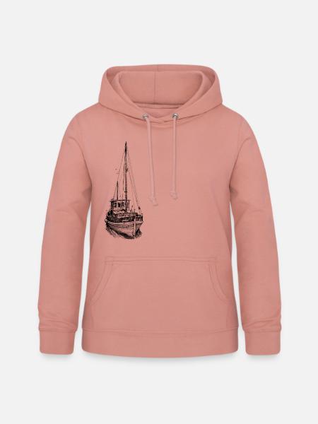 Alter Kutter Illustration - Frauen Hoodie - Altrosa