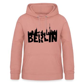 Berlin Skyline - Frauen Hoodie - Altrosa - Vorne - AI Model Female 172 light (172cm)