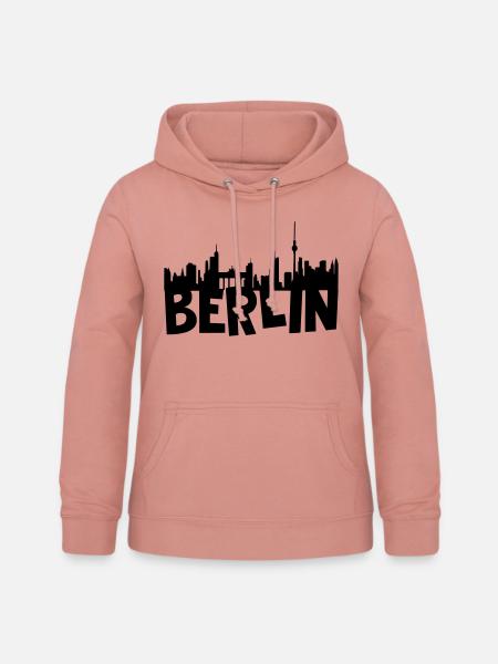 Berlin Skyline - Frauen Hoodie - Altrosa