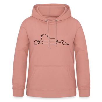Pisten Bully Schnee Piste Planieren Präparieren - Frauen Hoodie - Altrosa - Vorne - AI Model Female 172 light (172cm)