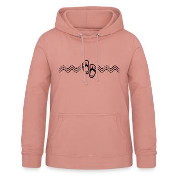 flip flops symbol welle - Frauen Hoodie - Altrosa - Vorne - AI Model Female 172 light (172cm)