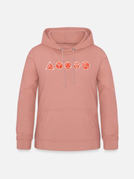 Platonische Körper - Frauen Hoodie - Altrosa
