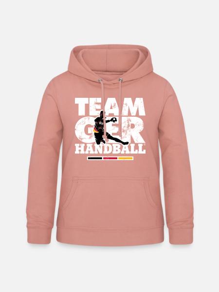 HANDBALL EM TEAM GERMANY - Frauen Hoodie - Altrosa