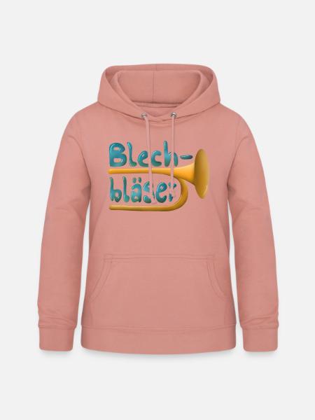 Blechbläser Design - Frauen Hoodie - Altrosa