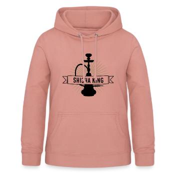 Shisha King - Sifflet - Sweat à capuche Femme - rose poudré - Devant - AI Model Female 172 light (172cm)