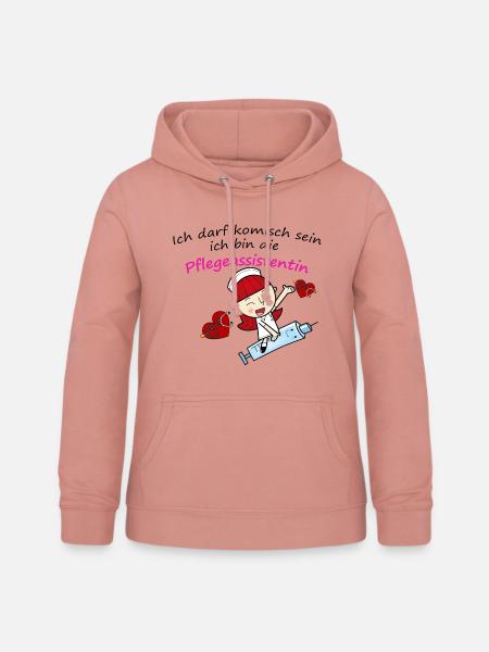 pflegeassistentin - Frauen Hoodie - Altrosa