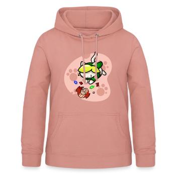Cat Hero Video Game Ruby With Background Link - Women's Hoodie - dusky rose - Front - AI Model Female 172 light (172cm)