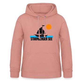 Starnberger See - Frauen Hoodie - Altrosa - Vorne - AI Model Female 172 light (172cm)