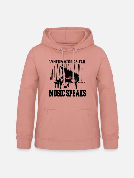 Klavier - Frauen Hoodie - Altrosa
