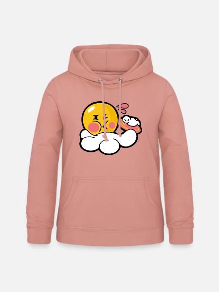 Smiley Discus - Frauen Hoodie - Altrosa