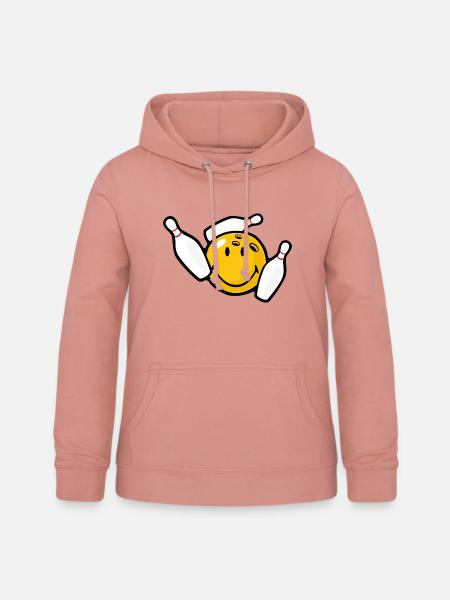 Smiley Pin Bowling - Frauen Hoodie - Altrosa
