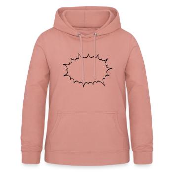 coup - Sweat à capuche Femme - rose poudré - Devant - AI Model Female 172 light (172cm)