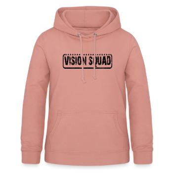 Escouade Vision 7 - Sweat à capuche Femme - rose poudré - Devant - AI Model Female 172 light (172cm)