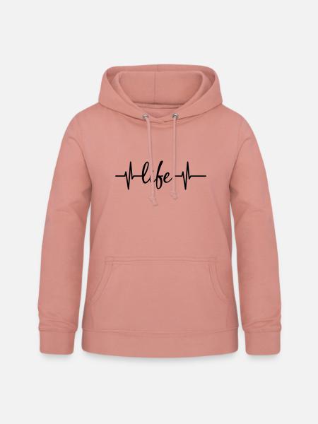 Life - Frauen Hoodie - Altrosa